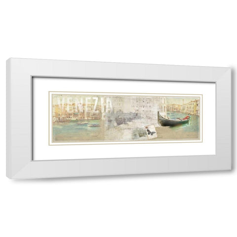 Ornate White Modern Wood Framed Art Print with Double Matting by PI Studio