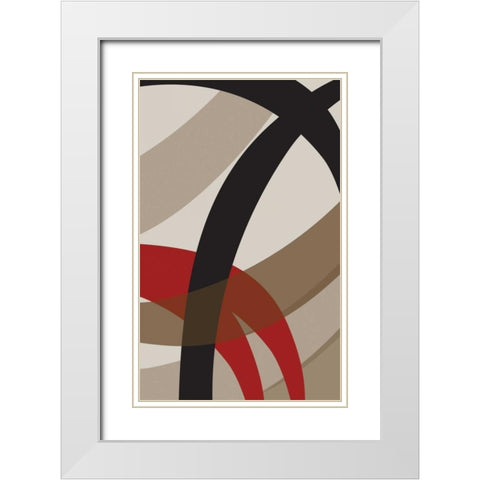 Loose I White Modern Wood Framed Art Print with Double Matting by PI Studio
