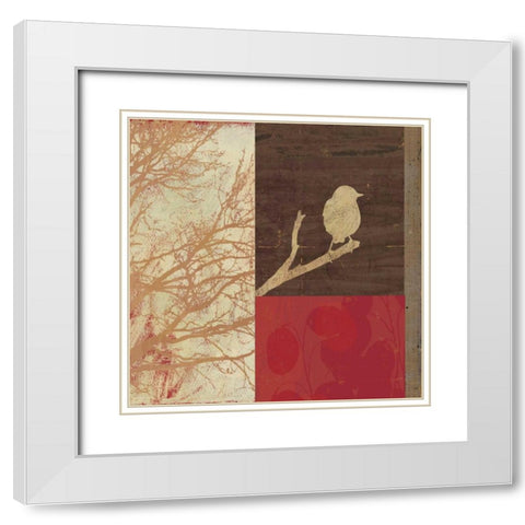 Perched White Modern Wood Framed Art Print with Double Matting by PI Studio