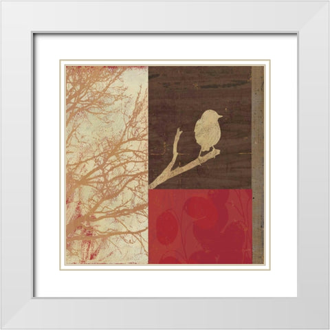 Perched White Modern Wood Framed Art Print with Double Matting by PI Studio