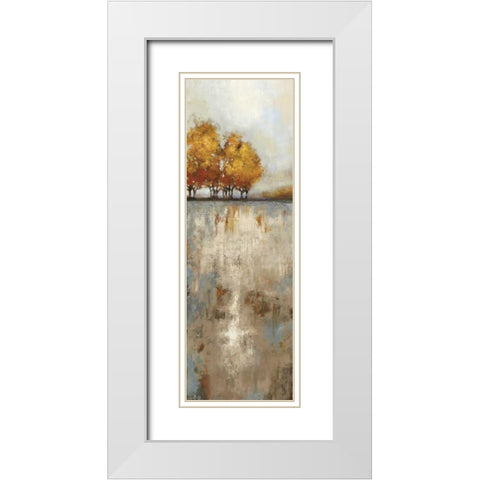 Out of the Blue I White Modern Wood Framed Art Print with Double Matting by PI Studio