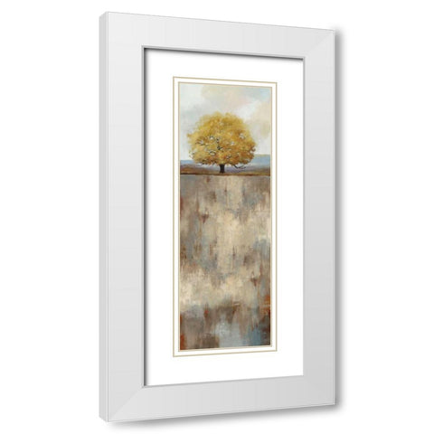Out of the Blue II White Modern Wood Framed Art Print with Double Matting by PI Studio
