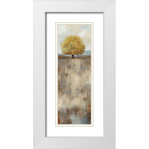 Out of the Blue II White Modern Wood Framed Art Print with Double Matting by PI Studio