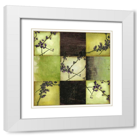 Tendrils White Modern Wood Framed Art Print with Double Matting by PI Studio