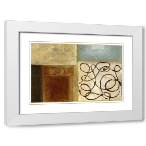 Bits and Pieces White Modern Wood Framed Art Print with Double Matting by PI Studio