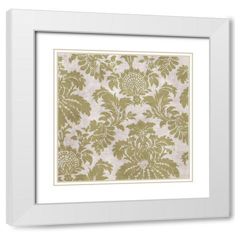 Baroque I  White Modern Wood Framed Art Print with Double Matting by PI Studio