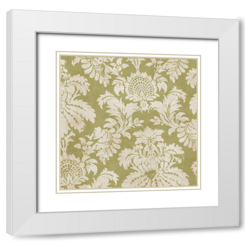 Baroque II White Modern Wood Framed Art Print with Double Matting by PI Studio