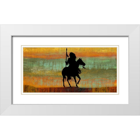 Big Shadow White Modern Wood Framed Art Print with Double Matting by PI Studio