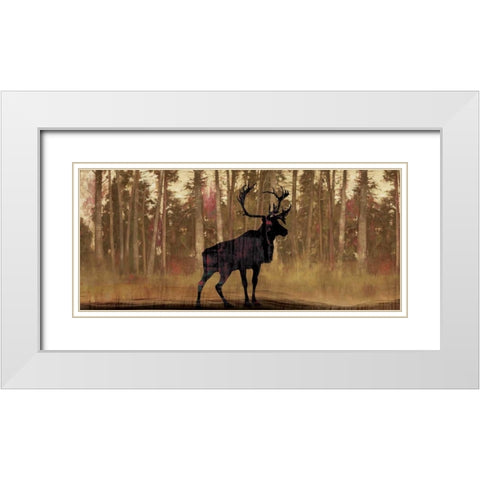 Cold Pine White Modern Wood Framed Art Print with Double Matting by PI Studio