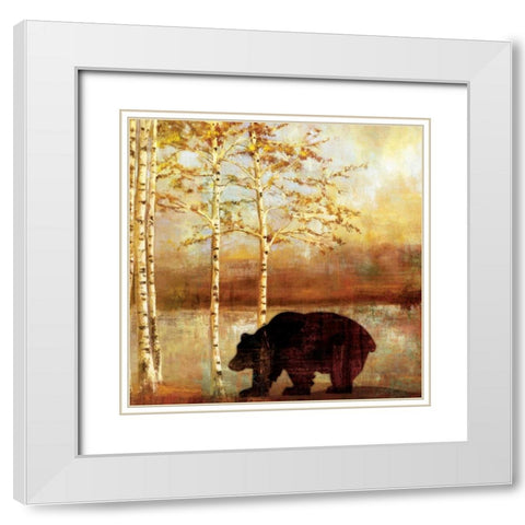 Great Bear White Modern Wood Framed Art Print with Double Matting by PI Studio