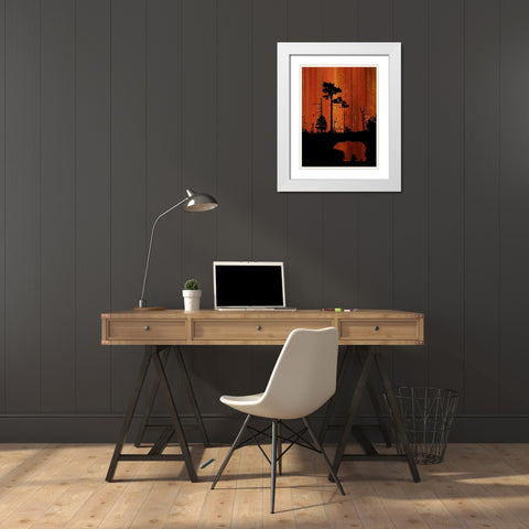 Great Claw White Modern Wood Framed Art Print with Double Matting by PI Studio