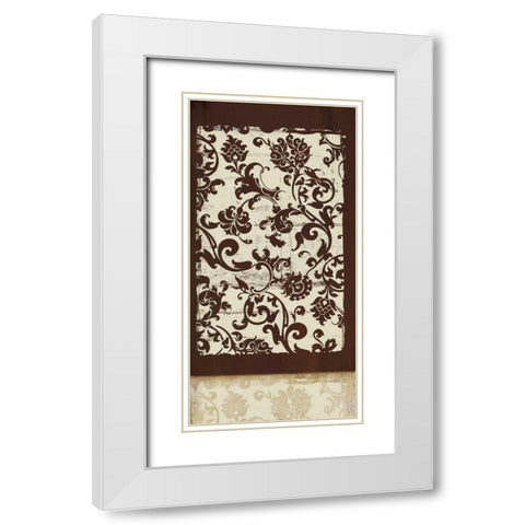 Sahara II White Modern Wood Framed Art Print with Double Matting by PI Studio