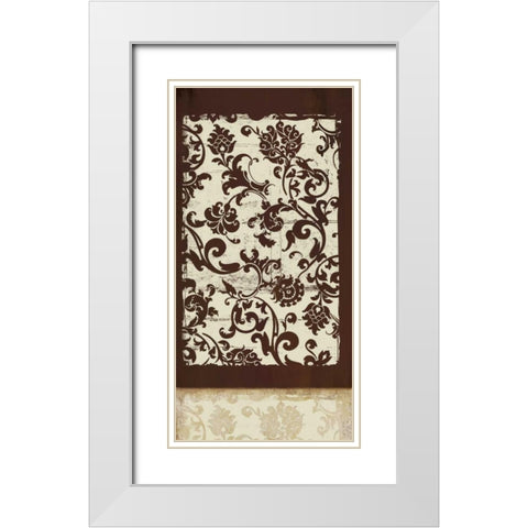 Sahara II White Modern Wood Framed Art Print with Double Matting by PI Studio