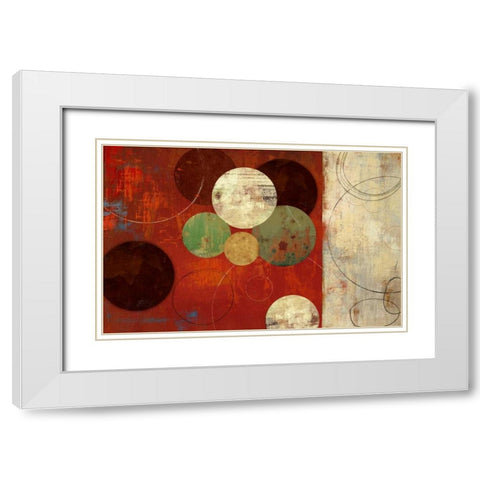 Round and Round White Modern Wood Framed Art Print with Double Matting by PI Studio