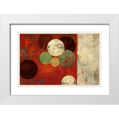 Round and Round White Modern Wood Framed Art Print with Double Matting by PI Studio