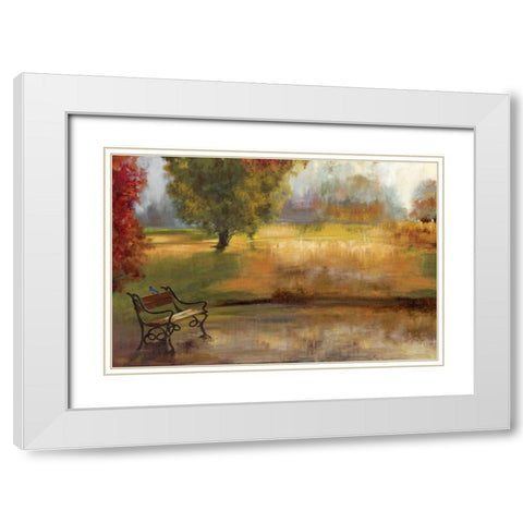 Waiting for You White Modern Wood Framed Art Print with Double Matting by PI Studio