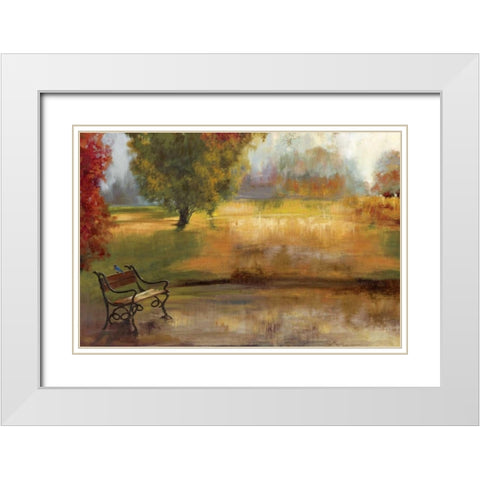 Waiting for You White Modern Wood Framed Art Print with Double Matting by PI Studio