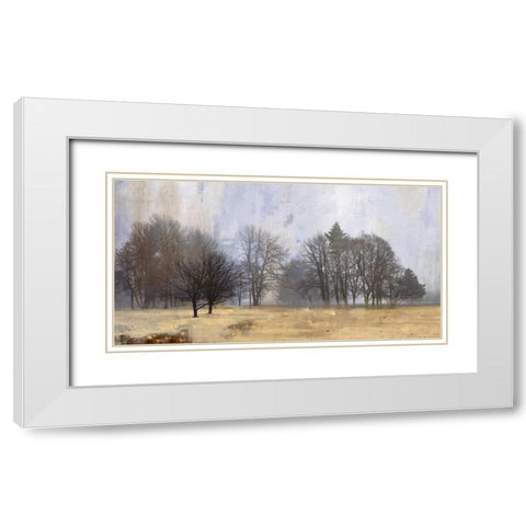 Halo White Modern Wood Framed Art Print with Double Matting by PI Studio