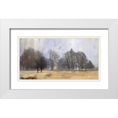 Halo White Modern Wood Framed Art Print with Double Matting by PI Studio