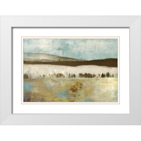 Dreamscape White Modern Wood Framed Art Print with Double Matting by PI Studio