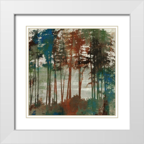 Spruce Woods White Modern Wood Framed Art Print with Double Matting by PI Studio