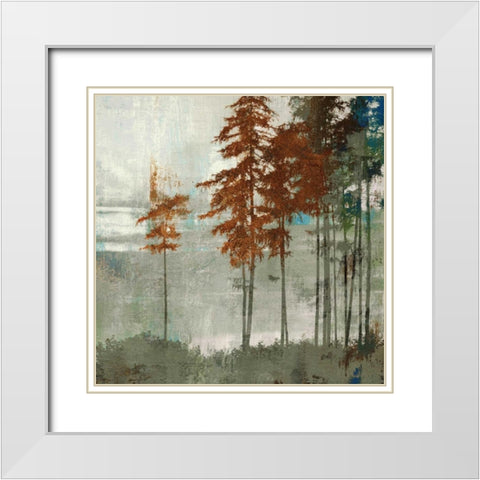 Spruce Woods II White Modern Wood Framed Art Print with Double Matting by PI Studio