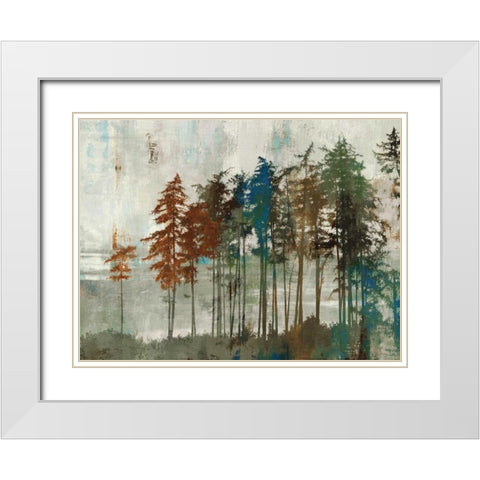 Aspen White Modern Wood Framed Art Print with Double Matting by PI Studio