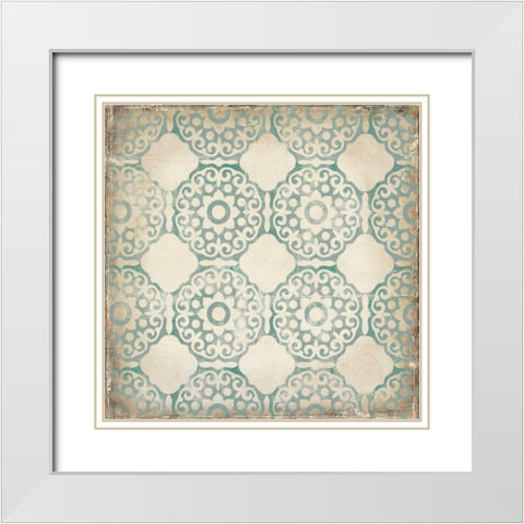 Regency I White Modern Wood Framed Art Print with Double Matting by PI Studio