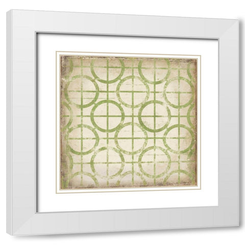 Regency II White Modern Wood Framed Art Print with Double Matting by PI Studio