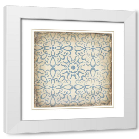 Regency IV White Modern Wood Framed Art Print with Double Matting by PI Studio