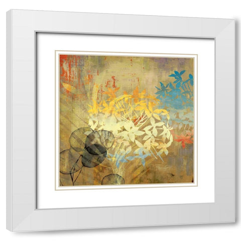 Wildflowers White Modern Wood Framed Art Print with Double Matting by PI Studio