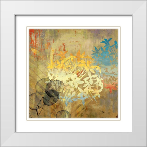Wildflowers White Modern Wood Framed Art Print with Double Matting by PI Studio