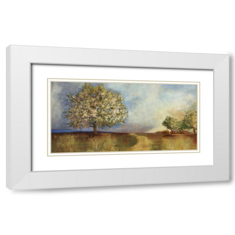 Apple Orchard White Modern Wood Framed Art Print with Double Matting by PI Studio