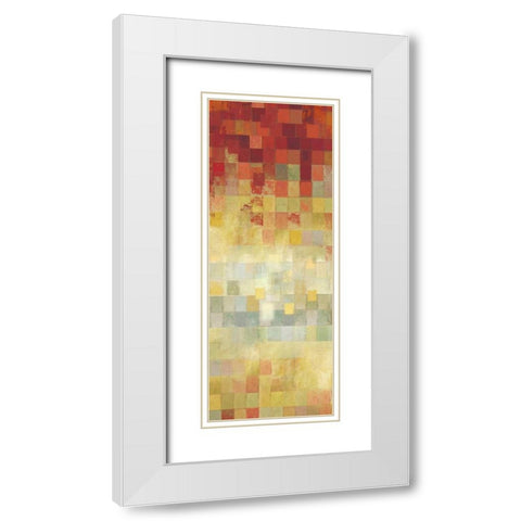 Faceted White Modern Wood Framed Art Print with Double Matting by PI Studio