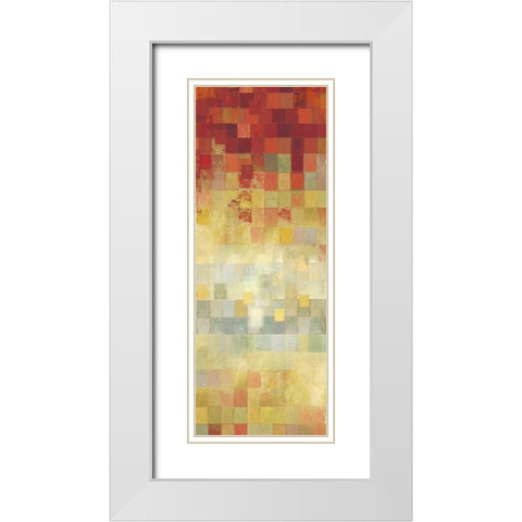 Faceted White Modern Wood Framed Art Print with Double Matting by PI Studio