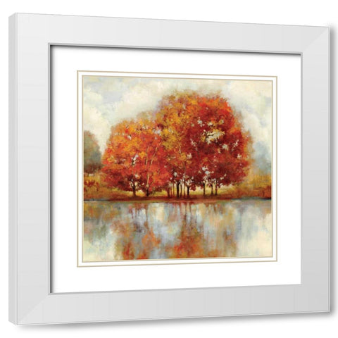 Friends White Modern Wood Framed Art Print with Double Matting by PI Studio