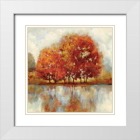 Friends White Modern Wood Framed Art Print with Double Matting by PI Studio