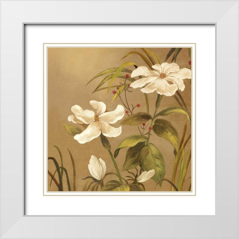 Bamboo Beauty II White Modern Wood Framed Art Print with Double Matting by PI Studio