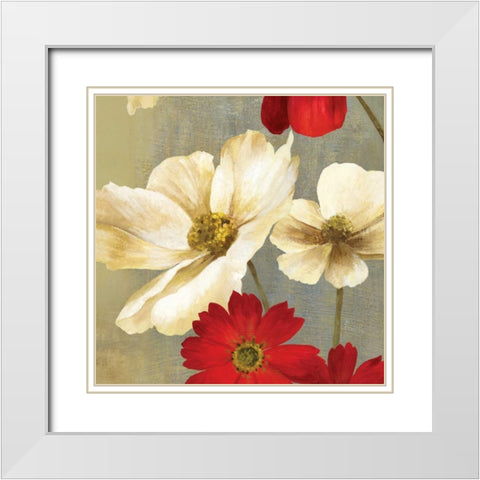 Up Close I White Modern Wood Framed Art Print with Double Matting by PI Studio