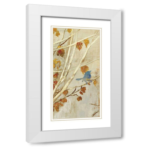 Singing Panel I White Modern Wood Framed Art Print with Double Matting by PI Studio