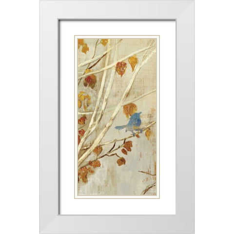 Singing Panel I White Modern Wood Framed Art Print with Double Matting by PI Studio