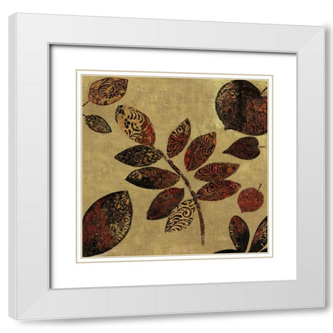 Autumn I White Modern Wood Framed Art Print with Double Matting by PI Studio