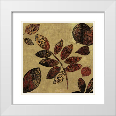 Autumn I White Modern Wood Framed Art Print with Double Matting by PI Studio