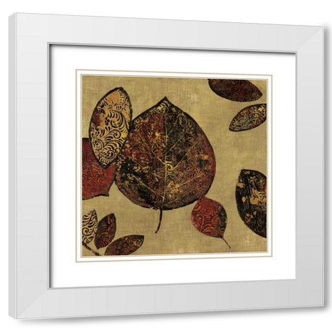 Autumn II White Modern Wood Framed Art Print with Double Matting by PI Studio