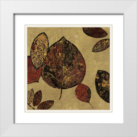 Autumn II White Modern Wood Framed Art Print with Double Matting by PI Studio