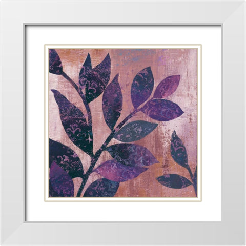 Viola I White Modern Wood Framed Art Print with Double Matting by PI Studio