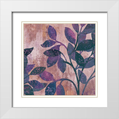 Viola II White Modern Wood Framed Art Print with Double Matting by PI Studio