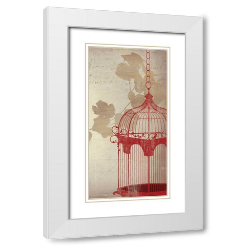 Twitter Panel II White Modern Wood Framed Art Print with Double Matting by PI Studio