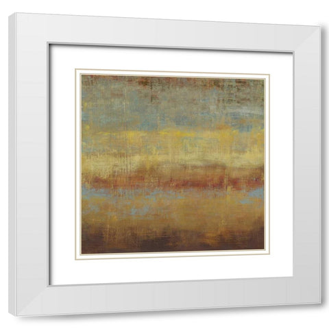 Subtle II White Modern Wood Framed Art Print with Double Matting by PI Studio