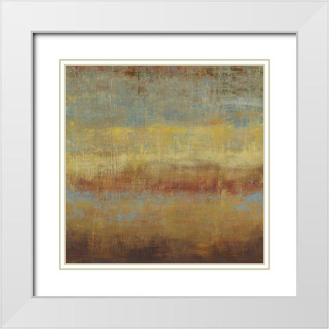 Subtle II White Modern Wood Framed Art Print with Double Matting by PI Studio